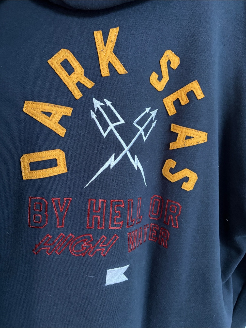 DARK SEAS GRUNDENS Men’s Navy Hoodie Sweatshirt - 2XL